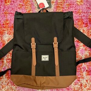 Herschel Supply Company Black and Brown Classic Backpack